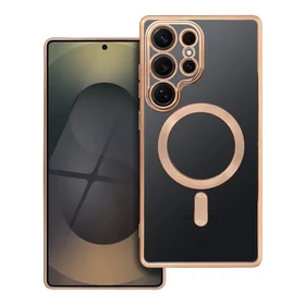 ELECTRO MAG COVER magnetinis dėklas telefonui, suderinamas su MagSafe, skirtas SAMSUNG S25 Ultra, auksinis