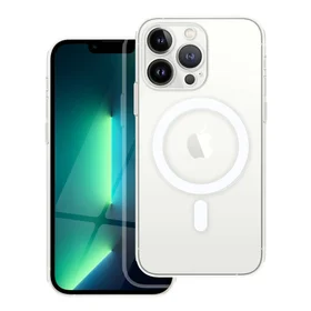 CLEAR MAG COVER magnetinis dėklas telefonui su kameros apsauga, suderinamas su MagSafe, skirtas IPHONE 13 Pro, skaidrus