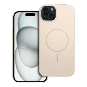 Blizgus magnetinis dėklas suderinamas su MagSafe, skirtas IPHONE 15 PLUS, baltas