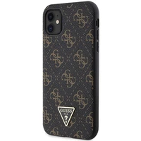 Guess 4G Triangle Metal Logo dėklas iPhone 11 / XR - juodas