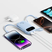 Baseus EnerFill FC31 20000mAh 45W išorinė baterija su ekranu su USB-C ir Lightning kabeliais - Mėlyna