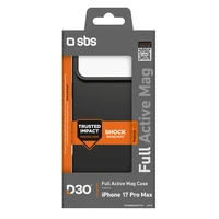 SBS Full Active Magnetinis dėklas su D3O technologija iPhone 17 Pro Max - juodas