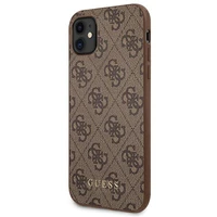 Guess 4G Metal Gold Logo dėklas telefonui iPhone 11 / Xr 6.1" - Rudas