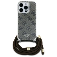 Guess Kryžminis Laidas 4G Spausdintas dėklas iPhone 16 Pro - rudas