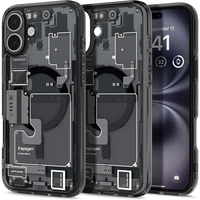 Spigen Ultra Hybrid MagSafe Zero One dėklas, skirtas iPhone 16 – tamsiai pilka
