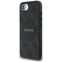 Guess 4G Circle Classic Logo Magnetinis dėklas telefonui iPhone 16e - juoda
