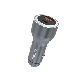 Dudao R4Ultra 120W Power Delivery Quick Charge LED Car Įkroviklis USB-A USB-C - Gray