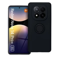 Dėklas telefonui su silikoniniu žiedu XIAOMI Redmi Note 14 Pro Plus 5G - juodas