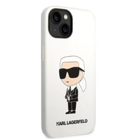 Karl Lagerfeld KLHCP14MSNIKBCH iPhone 14 Plus 6.7" kietasis dėklas baltas/baltas Silikoninis Ikonik