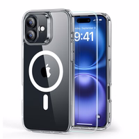 ESR Classic Hybrid Halolock Magnetinis dėklas telefonui + grūdintas stiklas iPhone 16 Plus - skaidrus