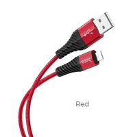 Kabelis USB A į Lightning Hoco 2,4A 1 m X38 raudonas