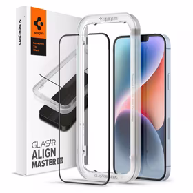 Spigen ALM Glass FC grūdintas stiklas iPhone 13 / 13 Pro / 14 – juodas