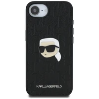 Karl Lagerfeld Monogram Karl Head Pin dėklas telefonui iPhone 16e - juodas