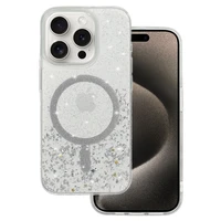 Tel Protect Moonlite Magnetinis dėklas telefonui Iphone 16 sidabrinis skaidrus
