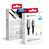 FORCELL F-ENERGY C257 kabelis USB A į Lightning 2,4A 12W Cafule 0,5 m juodas