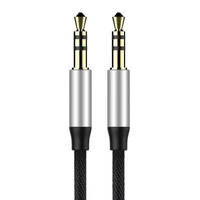 Baseus Yiven Audio kabelis mini jack 3,5mm AUX, 1m (juodas ir sidabrinis)