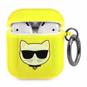 Karl Lagerfeld Choupette AirPods dėklas 1/2 - geltonas