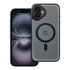 MATTE MAG COVER dėklas telefonui, suderinamas su MagSafe, IPHONE 16 Plus juodas