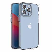 Spring Case dėklas telefonui iPhone 14 Pro Max silikoninis dėklas su rėmeliu juodas