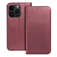 SMART MAGNETO knygos tipo dėklas telefonui IPHONE 17 Pro Max burgundiškas