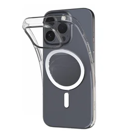 Puro 03 Mag MagSafe silikono dėklas iPhone 16 Pro Max - skaidrus