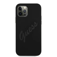 Guess GUHCP12LLSVSBK iPhone 12 Pro Max 6.7" juodas/juodas kietas dėklas Script Vintage