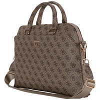 Guess Kompiuterio krepšys 4G Užtrauktuko kišenė ir Trikampio logotipas 15" Nešiojamam kompiuteriui Rudas