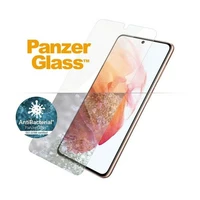 PanzerGlass E2E Microfracture antibakterinis stiklas Samsung Galaxy S21 - su juodu rėmeliu