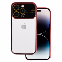 Dėklas telefonui su elektro lęšiu Iphone XR vyšninė