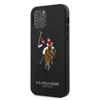 US Polo USHCP12MPUGFLBK iPhone 12/12 Pro 6.1" juodas Polo Embroidery kolekcija