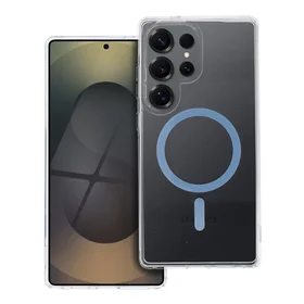 Drop Glue spalvingas magnetinis dėklas telefonui, suderinamas su MagSafe, skirtas SAMSUNG S25 ULTRA, šviesiai mėlynas