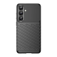 Griaustinio dėklas Samsung Galaxy S25+ silikoninis šarvuotas dangtelis - juodas