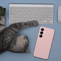 Dėklas silikoninis 2 mm REALME 14 5G smėlinos rožinės spalvos