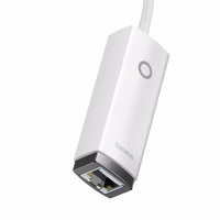 Baseus adapteris Lite Series - USB į RJ45 - 1000 Mbps (WKQX000102) baltas