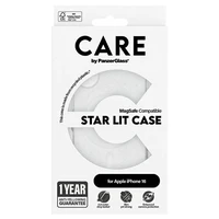 CARE by PanzerGlass Flagship Star Lit dėklas telefonui iPhone 16 6.1" baltas Magnetinis 1341