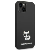 Karl Lagerfeld KLHCP14MSLCTBK iPhone 14 Plus 6.7 "kietas dėklas juodas / juodas Silikoninis Choupette Kūnas