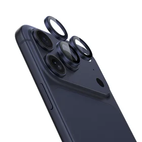 Benks grūdintas stiklas DR Sapphire Lens Protector kamerai iPhone 17 Pro/17 Pro Max (3 lęšiai) mėlynas