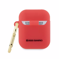 Hello Kitty Silikoninis 3D Kitty galvos dėklas AirPods 1/2 - Fuksija