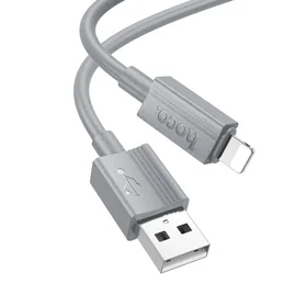 Kabelis USB-A į Lightning Hoco 2,4A 1 m X107 pilkas