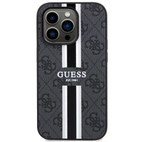 Guess GUHMP14LP4RPSK iPhone 14 Pro 6.1" juodas/juodas kietas dėklas 4G Printed Stripes MagSafe
