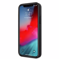 Guess Saffiano Vintage Script dėklas telefonui iPhone 12 Pro Max 6.7 juodas