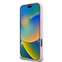 Guess Bijūnų užrašas Magnetinis dėklas telefonui iPhone 16 Pro - rožinis