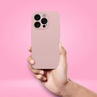 Dėklas silikoninis 2 mm iPhone 16 Pro, skirtas MagSafe – smėlio rožinės spalvos