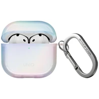 Uniq Iridescia dėklas AirPods 4 Hang Case - holo balta