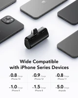 VEGER išorinė baterija 5000 mAh su įmontuotu jungtimi Lightning PlugOn PD QC3.0 3A 20W W0558P juoda