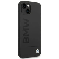 Dėklas BMW BMHMP14MSLBLBK iPhone 14 Plus 6.7 "juodas / juoda kietas dėklas Silikoninis Parašo Logotipas Magnetinis