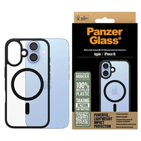 PanzerGlass kietasis dėklas iPhone 16 6.1" juodas MagSafe 1301