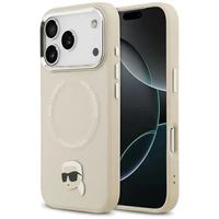 Karl Lagerfeld Karl Pin Magnetinis dėklas telefonui iPhone 17 Pro Max - Smėlio