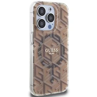 Guess IML GCube Magnetinis dėklas iPhone 15 Pro - rudas