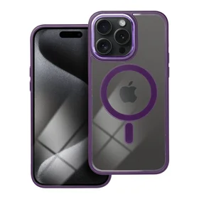 COLOR EDGE MAG COVER dėklas telefonui suderinamas su Magnetiniu IPHONE 15 Pro Max violetinė